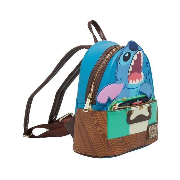 Loungefly Disney Lilo & Stitch Record Player Stitch Mini Backpack - Picture 2 of 5